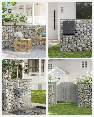10 x Gabion Stone Wire dia 4mm Mesh size 10 x 5cm Galvanized 100 x 80 x 30cm GGB083 (10 x GGB183) - 5