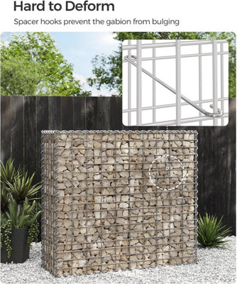 10 x Gabion Stone Wire dia 4mm Mesh size 10 x 5cm Galvanized 100 x 90 x 30cm GGB093 (10 x GGB193) - 5