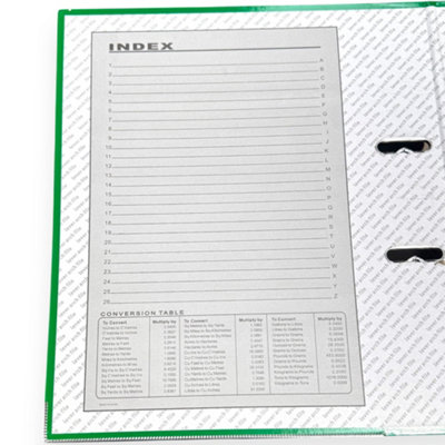 10 x Green Lever Arch File A4 Ring Binder Folder Files Office Document ...