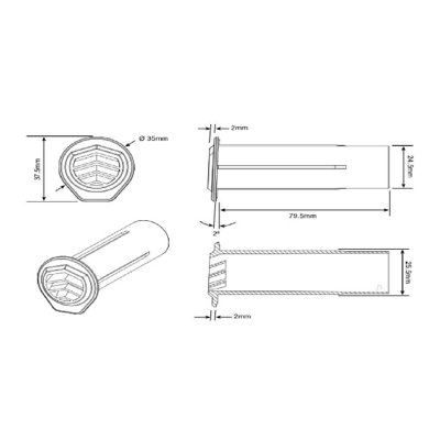 10 x Grey Drill Weep Vents Round Vent Cavity - 3
