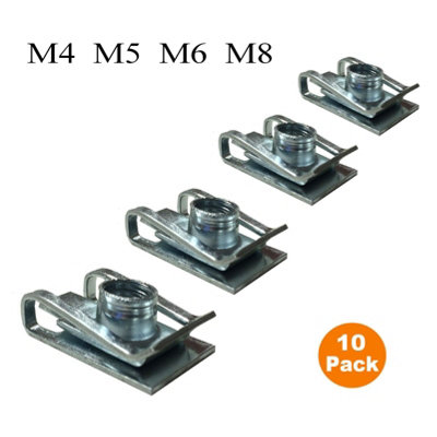 10 x M8 Wheel Arch Liner Splash Guard/Bumper U Clips, U Nuts Speed ...