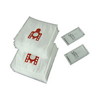 10 X Miele FJM Type Vacuum Cleaner Hoover Dust Bags & Filters Cat Dog Red Tab by Ufixt
