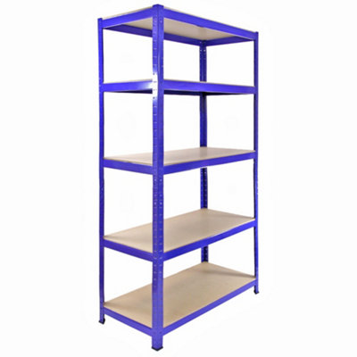 10 x Monster Racking 90cm Blue Garage / Utility / Shed Storage Racks Bays / Warehouse Shelving includes FREE rubber mallet