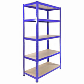 10 x Monster Racking 90cm Blue Garage / Utility / Shed Storage Racks Bays / Warehouse Shelving includes FREE rubber mallet