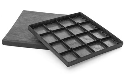 10 x Nicoman Square Stomp Stone Graphite Grey 30cm x 30cm - 3