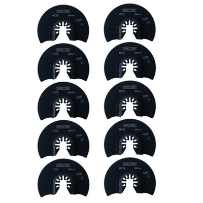 10 x Oscillating HCS 88mm Round Segment Blade Multi Tool Saw Wood PVC Plastic