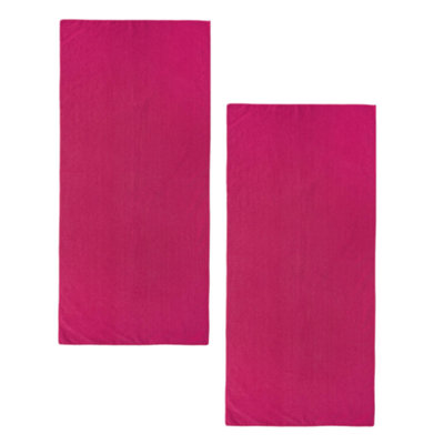 10 x Plain Microfiber Quick Dry Bath Beach Towel - 7