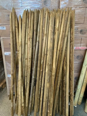10 x Round Wooden Fence Posts Stakes HC4 Pressure Treated 1.8m tall x 40mm Diameter - 4
