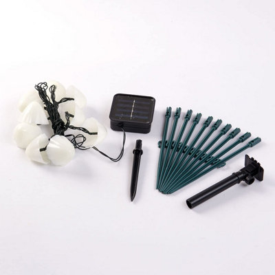 10 x Solar Mushroom LED Stake Lights - Water Resistant Outdoor Garden Pathway, Flower Bed, Border, Lawn Lighting Decorations