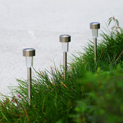 10 x Solar Powered Colour Changing LED Stake Lights Garden Path Border Driveway Outdoor - 6