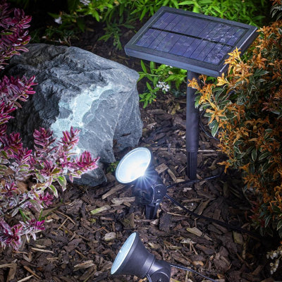 10 x Solar Powered Spotlights - 10 Lumen Super Bright Outdoor