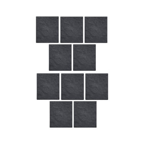 10 x Square Stomp Stone Graphite (30cm square x 3cm thick)