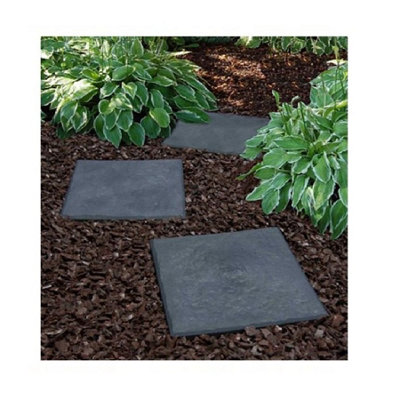 10 x Square Stomp Stone Graphite (30cm square x 3cm thick) - 3