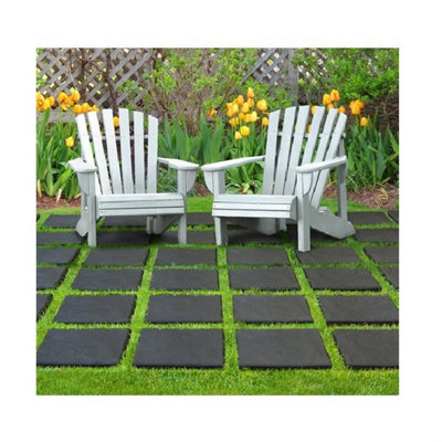 10 x Square Stomp Stone Graphite (30cm square x 3cm thick) - 5