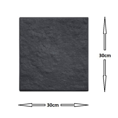 10 x Square Stomp Stone Graphite (30cm square x 3cm thick) - 6