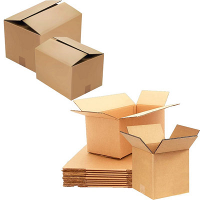 10 x Strong Double Wall Cardboard Packing Storage Shipping Boxes 14x14x14"