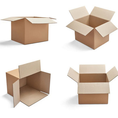 10 x Strong Double Wall Cardboard Packing Storage Shipping Boxes 14x14x14"