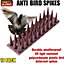 10 x Wall /Fence Guard Spike Strips - Harmless Outdoor Garden Security Anti-Climb Deterrent for Intruders Cats Birds Foxes