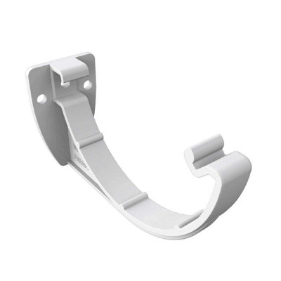 10 x White Half Round Fascia Gutter Brackets, Freeflow 112mm Rain Water Systems