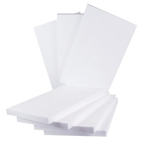 10 x White Rigid Polystyrene Foam Sheets 1000x500x50mm  Thick EPS70 SDN Slab Insulation Boards