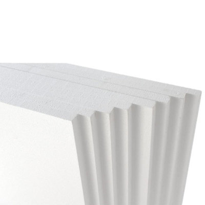 10 x White Rigid Polystyrene Foam Sheets 1000x500x50mm  Thick EPS70 SDN Slab Insulation Boards - 3
