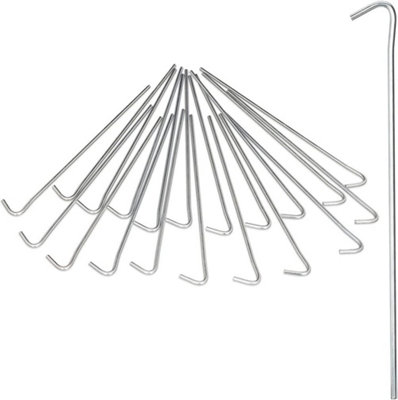 100 7" Steel Roundwire Peg Camping Tent Ground Tarpaulin Galvanised Hooks