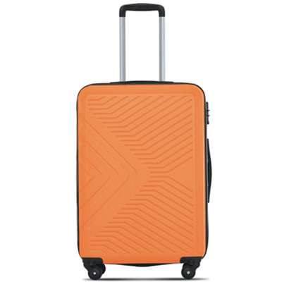 100% ABS Luggage, Lightweight and Durable, Secure TSA Lock, with internal storage pocket, 20 inch (Orange)