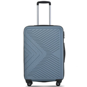 100% ABS Luggage, Lightweight and Durable, Secure TSA Lock, with internal storage pocket, 24 inch (Haze Blue)