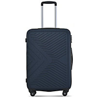 100% ABS Luggage, Lightweight and Durable, Secure TSA Lock, with internal storage pocket, 24 inch (Navy Blue)