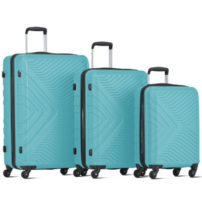 100% ABS Luggage Set, Lightweight and Durable, Secure TSA Lock, with  internal storage pocket, 20,24,28 inch (Blue-Green) | DIY at Bu0026Q
