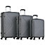 100% ABS Luggage Set, Lightweight and Durable, Secure TSA Lock, with internal storage pocket, 20, 24, 28 inch (Gray)