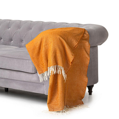 100% Acrylic Throw - 150cm x 125cm - Cinnamon