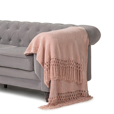 100% Acrylic Throw - 200cm x 150cm - Pink