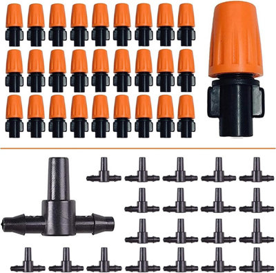 100 Adjustable Micro Spray Drip Irrigation Emitters, Garden Mist ...