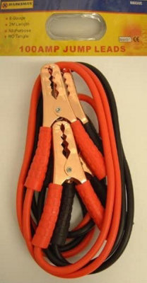 100 Amp Jump Leads Heavy Duty 2M Car Van 2 Metre Long Booster Cables Start New