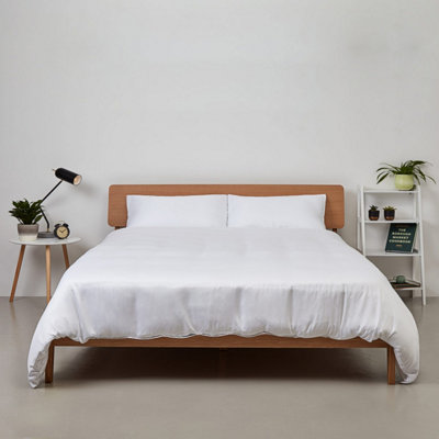 100% Bamboo Bedding Fitted Sheet Pure White Super King