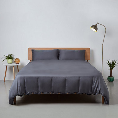 100% Bamboo Bedding Fitted Sheet Urban Grey Super King - 3