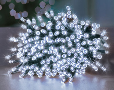 100 Battery Operated LED Timelights White Multi-action