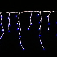 100 Blue LED Outdoor Icicle String Lights 2.4m
