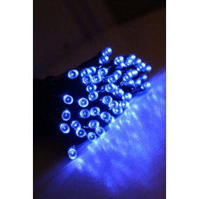 100 Blue LED Outdoor Waterproof Battery 8 Multi-Function String Lights with Timer
