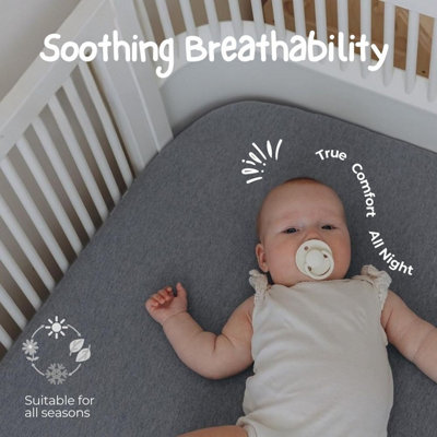 100% Cotton Jersey Fitted Cot Sheet Soft and Breathable Baby