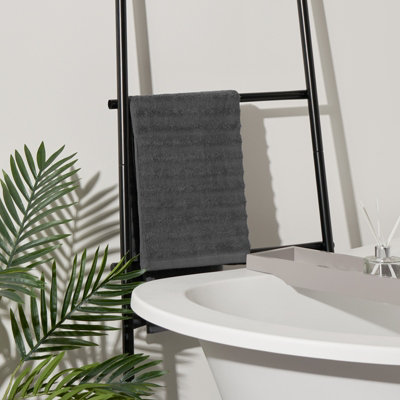 100% Cotton Jumbo Ribbed Bathroom Hand Towel 500gsm