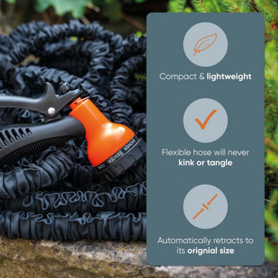 100 Ft Expandable Flexible Hosepipe Garden Hose Pipe Magic Snake with Gun ( Free Delivery ) - 4