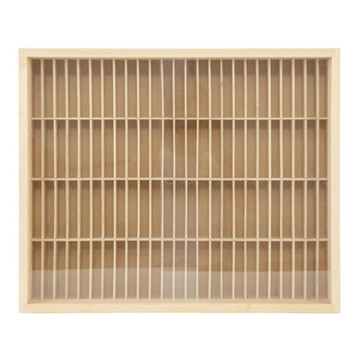 100-Grid Wooden Cassette Tape Case Storage Rack Display Stand Wall ...