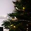100 LED 10m Premier Christmas Outdoor Multi Function Battery Lights with Timer & Clear Cable in Warm White