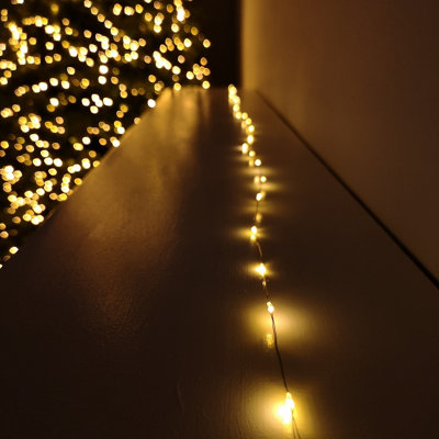 100 LED 5m Premier MicroBrights Christmas Multi Function Battery ...
