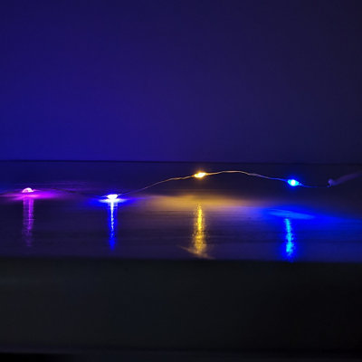 100 LED 5m Premier MicroBrights Indoor Outdoor Christmas Multi Function Battery Operated Lights with Timer on Pin Wire in Rainbow - 4