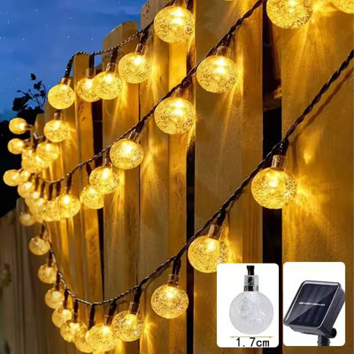 100 LED Solar String Lights with Panel , Waterproof, 8 Modes