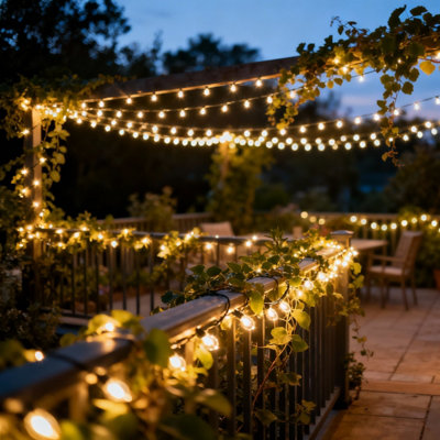100 LED Warm White String Lights (6.9m) - Battery Fairy Lights for Christmas, Weddings, and Home Decor