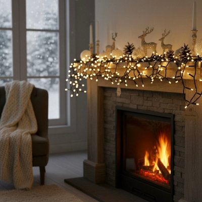 100 LED Warm White String Lights (6.9m) - Battery Fairy Lights for Christmas, Weddings, and Home Decor